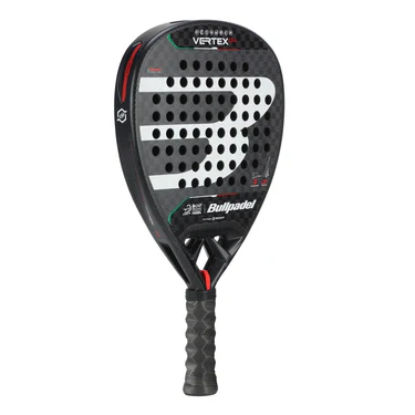 Raquette Bullpadel Vertex 04 noire et blanche, vue de face